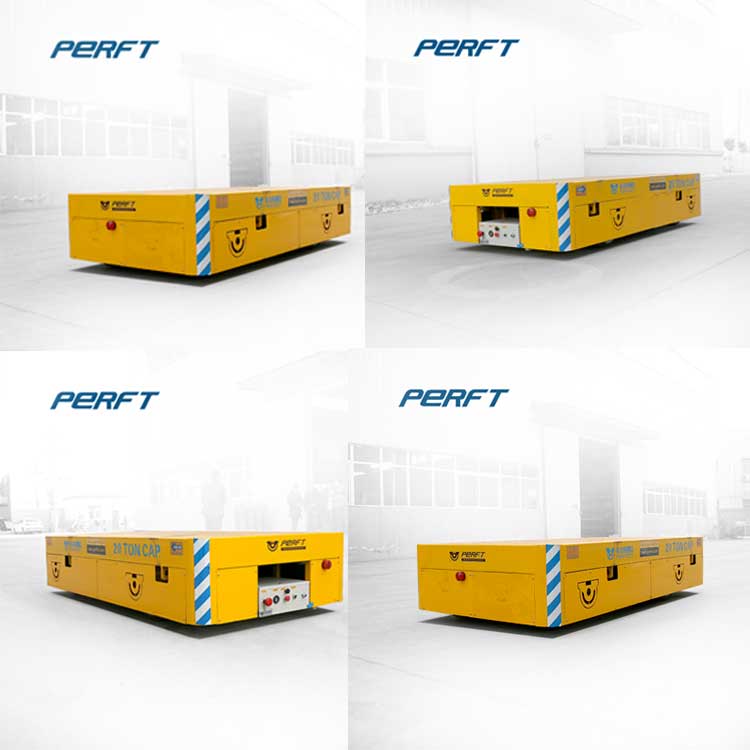 self propelled trackless electric transfer cart for material handling