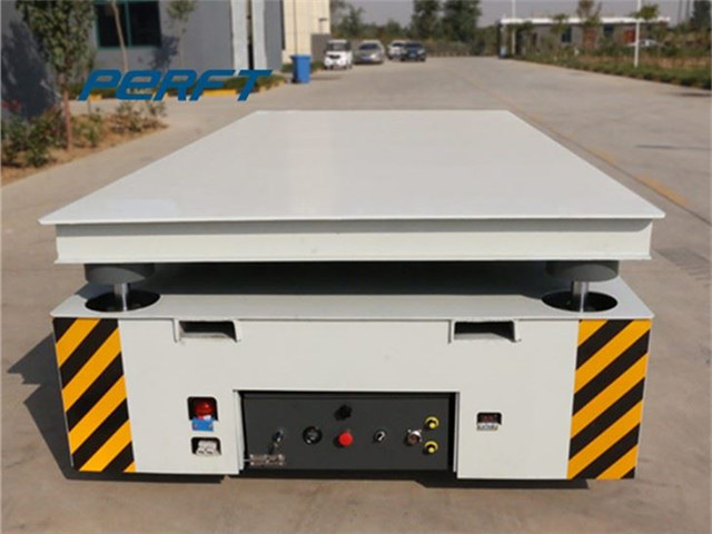How to use hydraulic device for battery track flat car ?