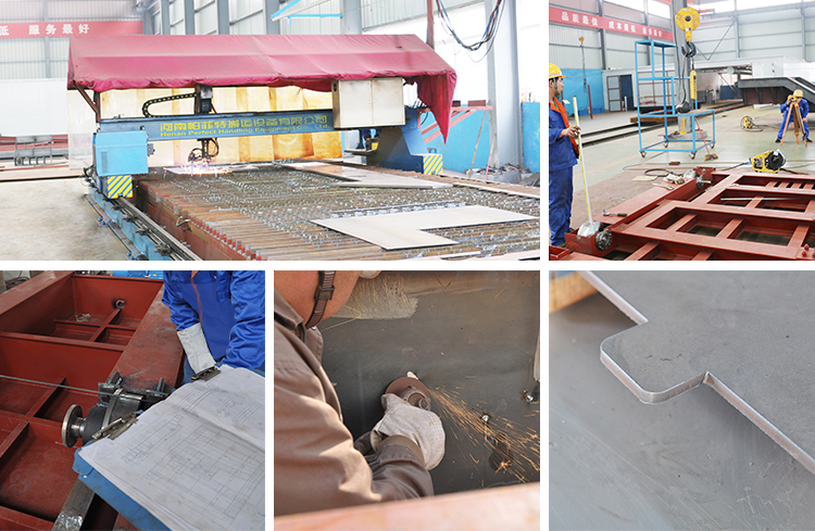  preventing welding deformation of electric transfer wagon frame