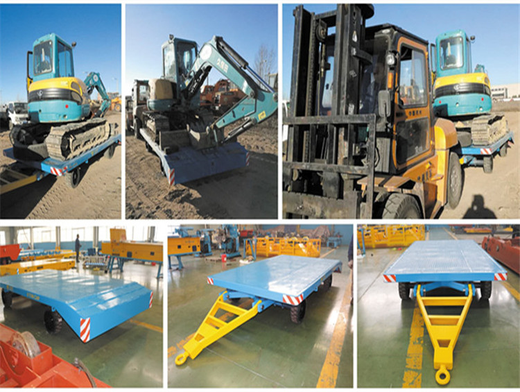 50t Steel Frame Flat Bed Platform Handling Semi-truck with Non-power 