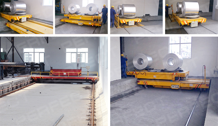 Scissor Hydraulic Lifting Rail Transfer Cart Coil Transfer Orbit Heavy Duty Rail Transfer Cart
