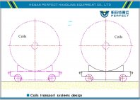 Rebar and coils transport systems with shaped structures