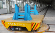 Rail cart mounted on turntable