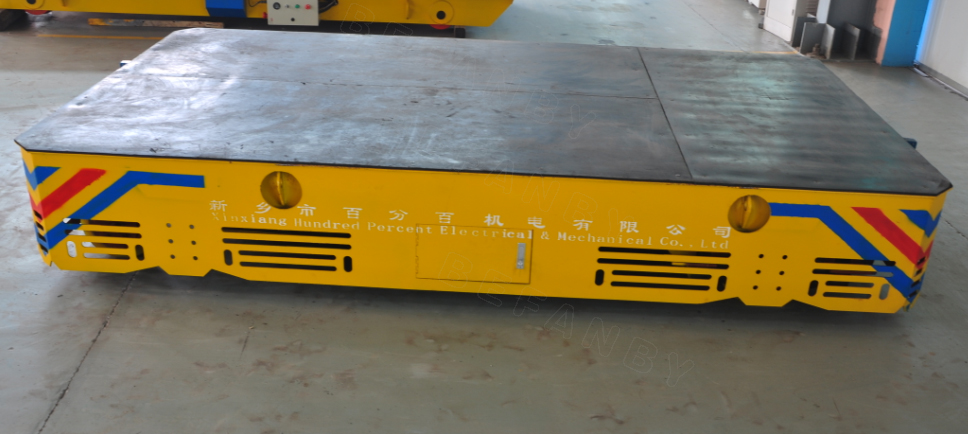 Track electric flat transfer cart--heavy transfer cart