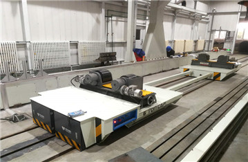 Factory production line Busbar powered rail ferry cart