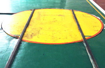 Large load 90 degree turning electric rail turnplate 